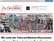 Tablet Screenshot of die-fahrradhalle.de